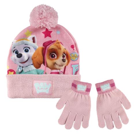 Paw Patrol Pink Bobble Hat & Gloves Set £8.99